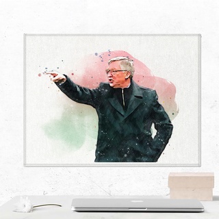 โปสเตอร์ ผ้าแคนวาส Sir Alex Ferguson Manchester United อเล็กซ์ เฟอร์กูสัน แมนยู แมนเชสเตอร์ยูไนเต็ด