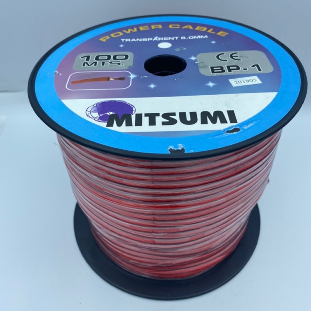 สายแบตเตอร์รี่รถยนต์ Misumi BP.1 เกรดผสม ขนาด6มิล ม้วนละ100เมตร ใช้เดินระบบไฟแบตเตอร์รี่รถทุกชนิด