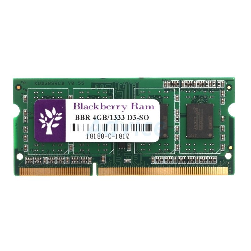 RAM DDR3(1333, NB) 4GB BLACKBERRY 8 CHIP แรมสำหรับโน๊ตบุ๊คประกัน LT.