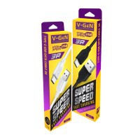 V-GeN VG-T1 Fast Charging QC3 3A Type-C VGEN Data Cable 1 เมตร