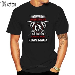 เสื้อผ้าผชเสื้อยืด ผ้าฝ้าย พิมพ์ลาย MMA Krav Maga Training Gym สําหรับผู้ชายS-5XL