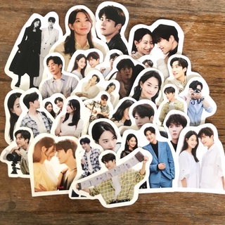 สติกเกอร์ติดตกแต่งหน้ารถบ้าน รูปการ์ตูน CHACHACHA CHA FANKIT KIM SEONHO SHIN MINAH STICKER จํานวน 30 ชิ้น