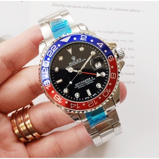 Rolex GMT นาฬิกาข้อมือควอตซ์แฟชั่น หน้าปัดขนาดใหญ่ 44 มม. หรูหรา สําหรับบุรุษ