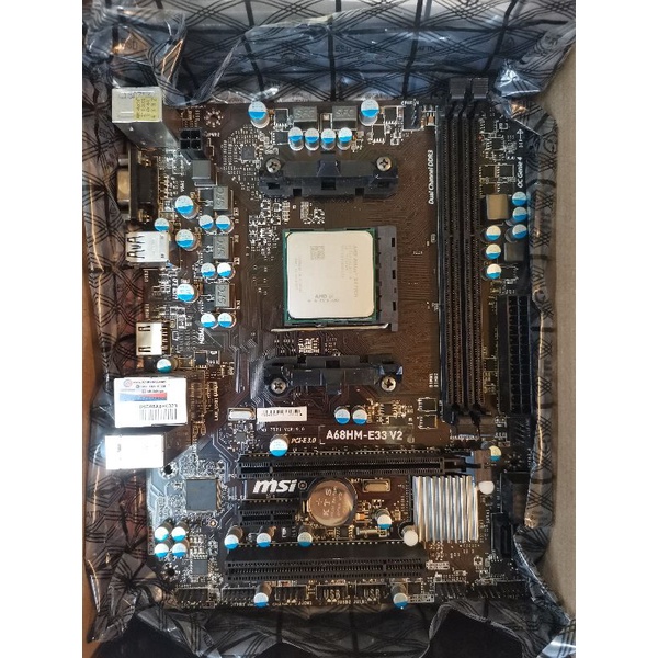Mainboard msi A68HM-E33V2 พร้อม Cpu 860k X4 Fm2+
