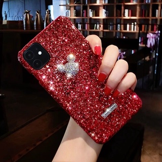 เคสไอโฟน เคสซิลิโคนใสกันกระแทก  เคสไอโฟนหร ใหม่แฟชั่นยุโรปและอเมริกา Apple 11 กรณีโทรศัพท์มือถือ 12pro max case หญิง iPhonex สุทธิสีแดง 6 สีแดงขนาดใหญ่ xsmax rhinestone 7 บุคลิกภาพ 8plus ชุด