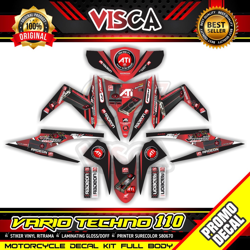 รูปลอก Vario 110 Techno สติกเกอร์เต็มตัว Vario 110 Techno Full Body Striping Vario 110 Techno Variat