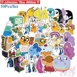 สติ๊กเกอร์มีขอบ ลายการ์ตูน Adventure Time with Finn and Jake จำนวน 50 ชิ้น