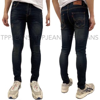 Mens Skinny Denim กางเกงยีนส์สกินนี่ยีนส์ ผ้ายืด ทรงสวย สีมิดไนท์บลูฟอกสนิม Size 26-36 รับชำระปลายทางครับ