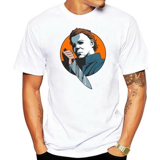 เสื้อยืดโอเวอร์ไซส์เสื้อยืด พิมพ์ลายภาพยนตร์สยองขวัญ Micheal Myers สไตล์คลาสสิก เหมาะกับวันฮาโลวีนS-3XL