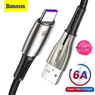 💜ถูกจริง/ส่งไว📦Baseus สายชาร์จ 6A Type-C รองรับ SuperCharge / Mi Turbo 66W Type C Cable