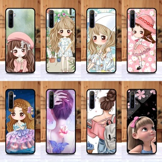 เคส Realme 6 ลายการ์ตูนผู้หญิง ขอบนิ่มหลังแข็ง เคสมือถือ เคสโทรศัพท์ Case เคส TPU ขอบนิ่มหลังแข็ง ไม่ขูดตัวเครื่อง