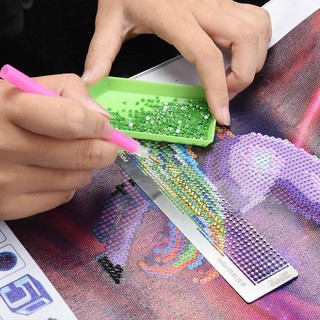 NO♥Stainless Steel Diamond Painting Ruler Sewing Embroidery Patchwork Hand Tools