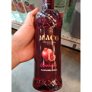 น้ำเชื่อมกลิ่นทับทิม MACO 750 มล. อร่อยเหมือนที่เขาขายเป็นแก้วเลยค่ะ