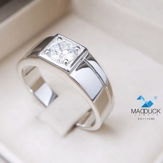 Madduckjewels แหวนเงินแท้ เพชร CZ ชุบโรเดียม RG1716