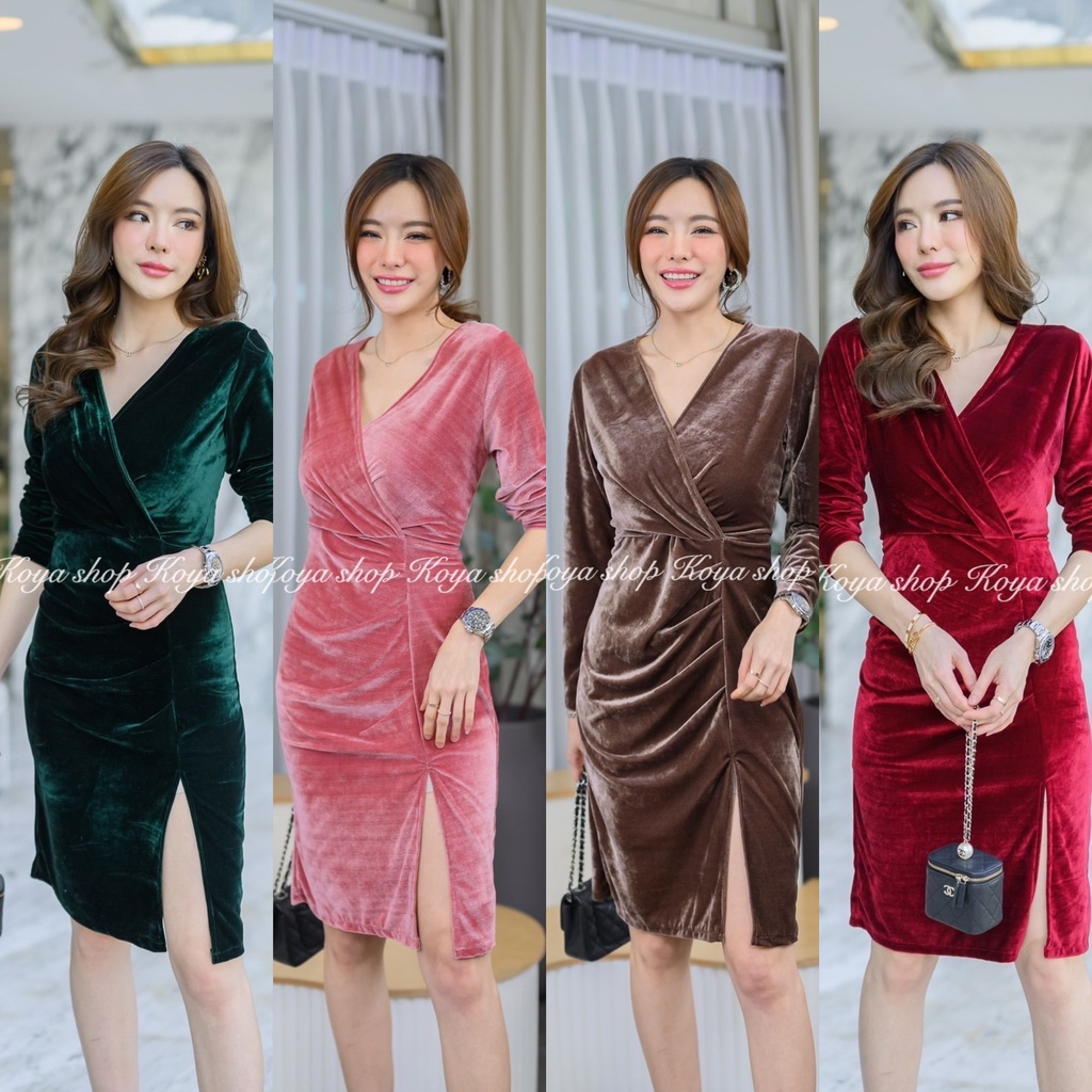 Fashion In My Life เสื้อผ้าแฟชั่น เสื้อจั้มสูท เสื้อ 2 ชิ้น เดรส มี 7 สี แดง เขียว น้ำตาล ชมพู กรม ม่วง น้ำเงิน