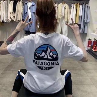 เสื้อยืด ผ้าฝ้ายแท้ พิมพ์ลายภูเขาหิมะ patagonia patagonia สําหรับผู้ชาย และผู้หญิง