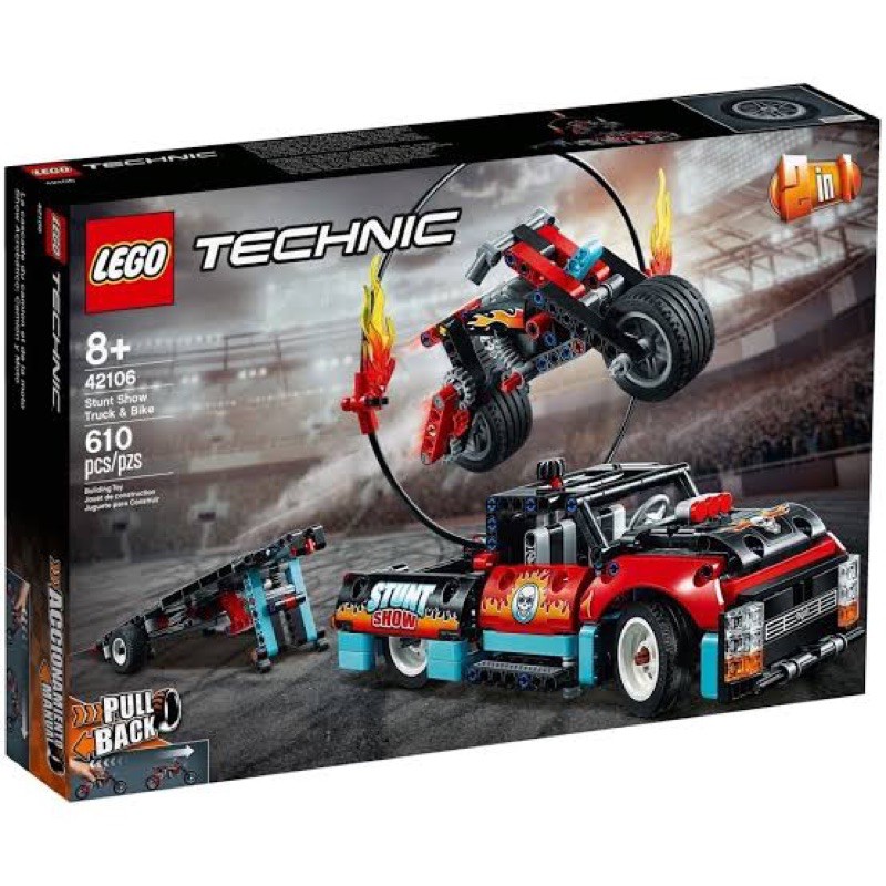 LEGO 42106 ชุดรถบรรทุกและรถจักรยานยนต์สตันท์