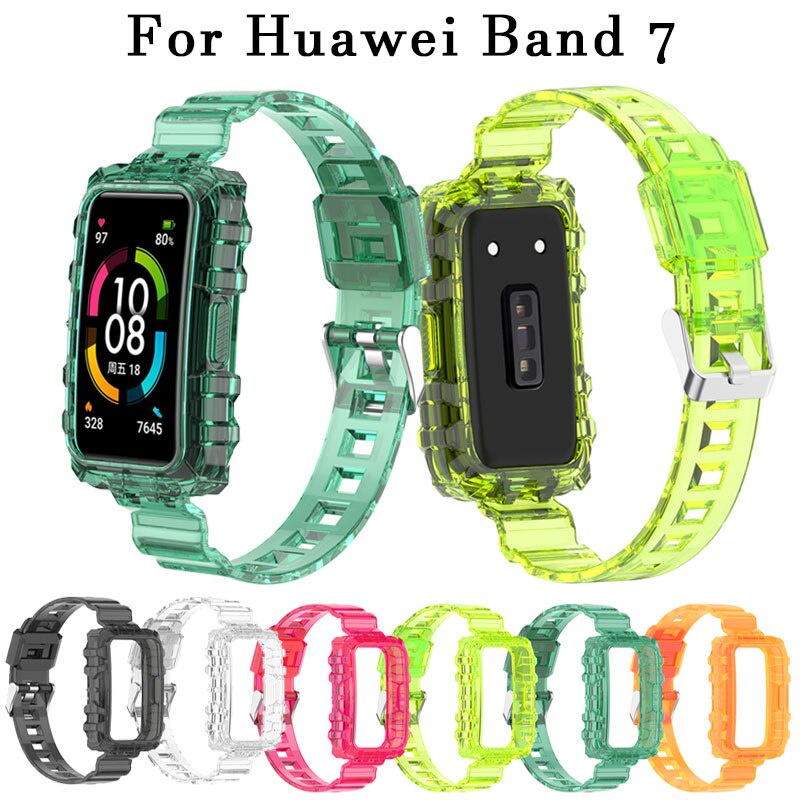 สายนาฬิกาข้อมือซิลิโคน ปรับได้ แบบเปลี่ยน สําหรับ Huawei Honor Band 7 Huawei Band6 Honor Band 7