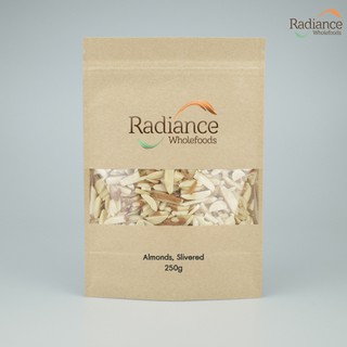 Almonds (with peel), Slivered 250g, Radiance Wholefoods