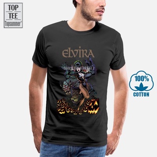 เสื้อยืดผ้าฝ้าย ขายดี เสื้อยืดลําลอง แขนสั้น พิมพ์ลาย Eira Mistress Of The Dark สไตล์วินเทจ สําหรับผู้ชาย A0057 BHlmca75