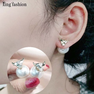 ต่างหูมุก,ต่างหูดารา,ต่างหูแฟชั่น,เครื่องประดับสไตส์เกาหลี,XE00060