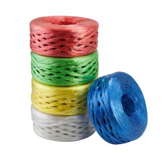 เชือกฟาง Plastic rope 3 ขีด แบบยาว (6ม้วน/1มัด)