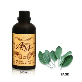 Aroma &amp; More - Sage Essential oil 100% - น้ำมันหอมระเหยเสจ 100%, Spain 100 ML