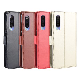 ซองหนังโทรศัพท์มือถือเคสโทรศัพท์หนังฝาพับพร้อมช่องใส่บัตรสําหรับ Xiaomi Mi 9 9 Se Cc 9 Cc 9 E A 3 Lite Play Redmi Note 7 Go K 20 Pro 7a