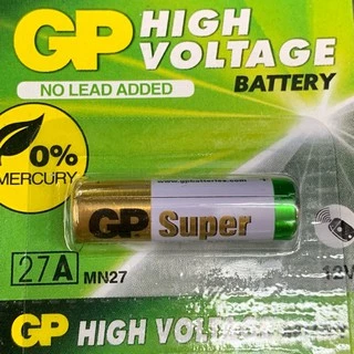 ถ่านรีโมท กริ่งไร้สาย GP 27A 12V ของบริษัท GP แท้ 100% ราคาต่อ 1 ก้อน