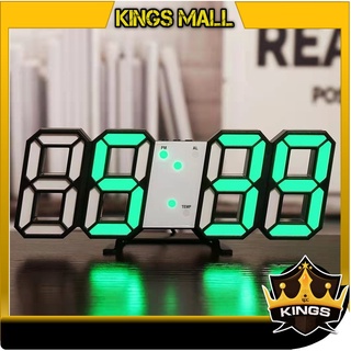 KINGS - J5414 Jam Dinding Digital 3D Clock LED Meja / Jam Meja LED 3D / Jam Alarm Dinding Digital