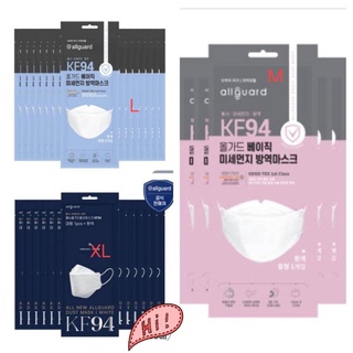 พร้อมส่ง หน้ากากอนามัย KF94 สีขาว Size M/L/XL 10 ชิ้น (allguard KF94 White Mask)