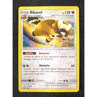 Bibarel Stage 1 172/236 บีดารุ Pokemon Card (Normal) ภาษาอังกฤษ