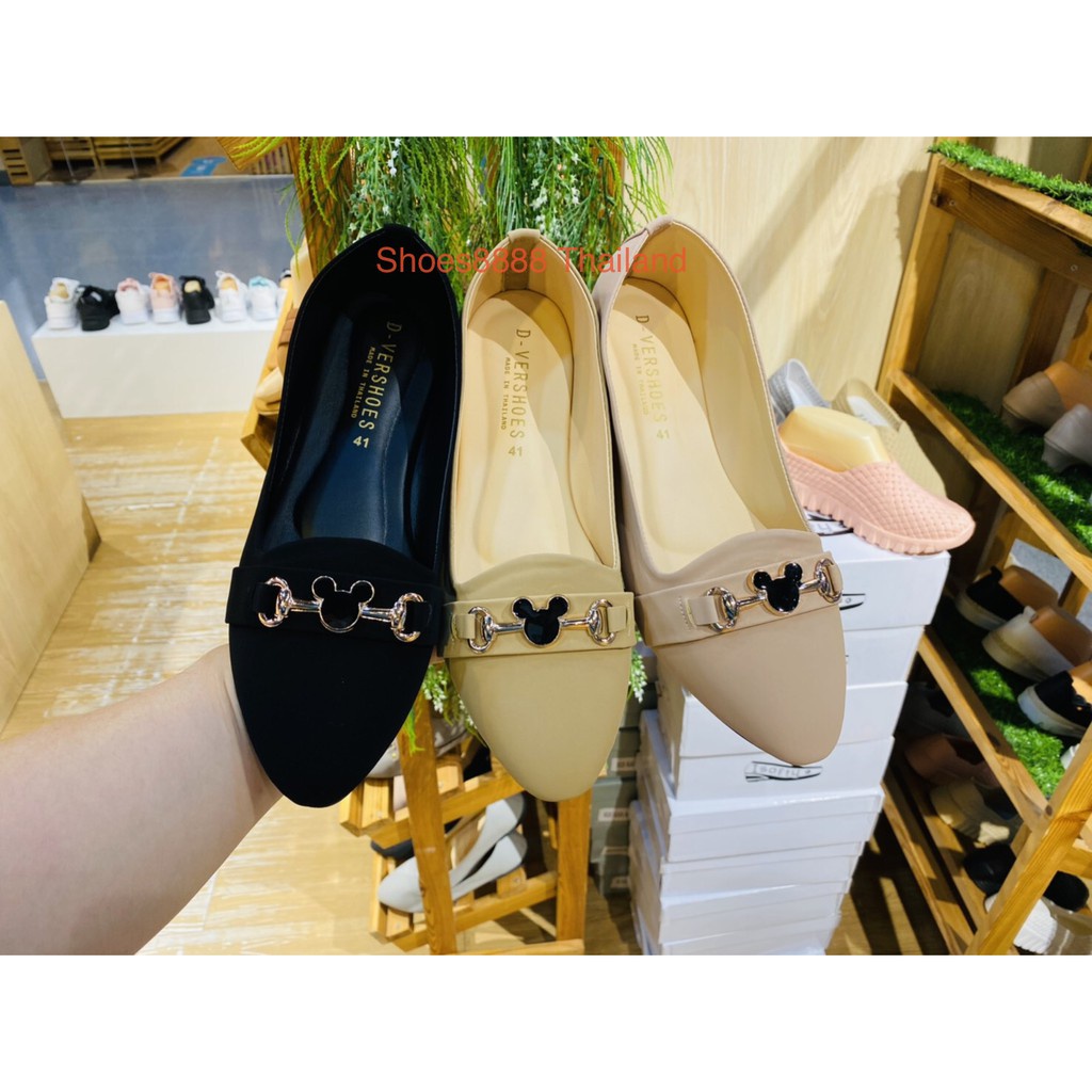 รองเท้าคัชชู รองเท้าส้นสูงมือสอง Shoes8888 Thailand รองเท้าคัทชู Big size หน้ามิกกี้ 41-44 สีดำ. สีเหลือง. สีชมพู.