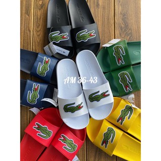 รองเท้าแตะ#Lacoste(ลาคอส)🐊งานปักผ้าสวย 36-43