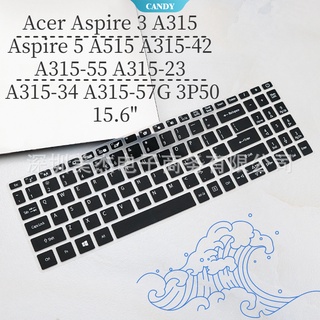 แผ่นซิลิโคนป้องกันคีย์บอร์ด 15.6 นิ้ว สําหรับ Acer Aspire 3 A315 Aspire 5 A515 A315-42 A315-55 A315-23 A315-34 A315-57G 3P50 [CAN]