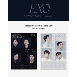 [แท้/พร้อมส่ง] โปสเตอร์ปฏิทิน EXO 2022 Seasons Greetings Folded Poster Calendar D.O Xiumin Kai Sehun ไค เซฮุน ดีโอ