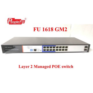 FU 1816 GM2 PoE Switch Hub สำหรับกล้องวงจรปิดแบบ IP