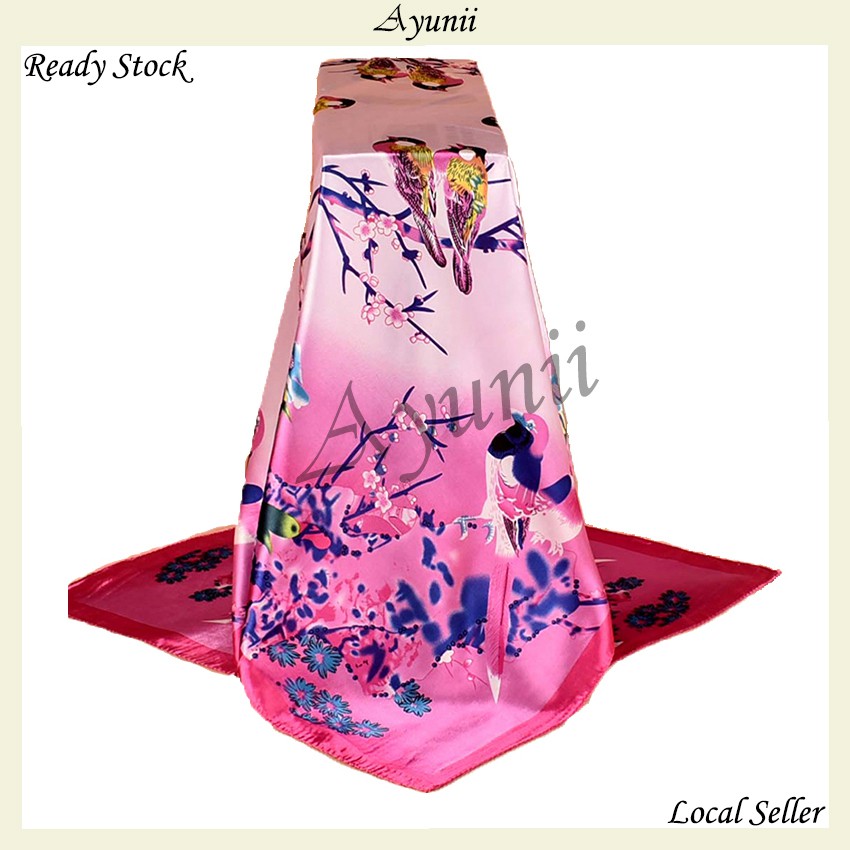 Ayunii Tudung Hijab Bawal Satin Scarf 90cm x 90cm (P366, P367, P368, P369, P370, P371)