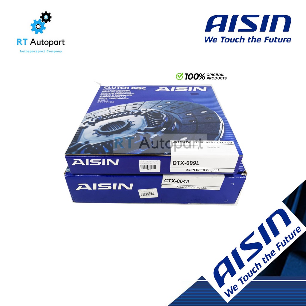 Aisin แผ่นคลัช หวีคลัช Toyota Tiger LN106 D4D 5L 3L sport rider Vigo ขนาด9.5" แผ่นคลัทช์  31250-6424