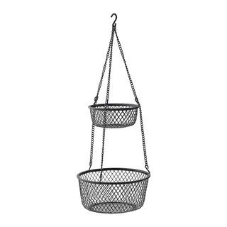 วาดโฮลมา ที่แขวนเก็บของ ตะกร้า ตะกร้าแขวน ที่แขวน VADHOLMA Hanging storage black/mesh25x63 cm