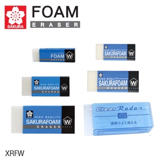 ยางลบดินสอ Sakura รุ่น Foam และ Seed Clear ยางลบใส  XRFW-60,80,100,200