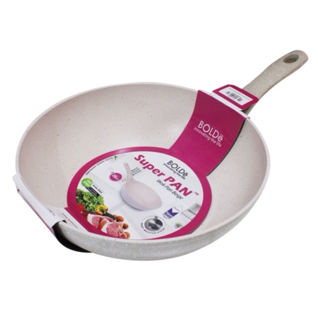 WOK (WAJAN) 28 ซม. Granite Beige Series Original BOLDe