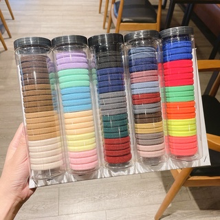 Kafu ชุด20pcs ยางรัดผม สีพื้น สไตล์เกาหลี เรียบง่าย สําหรับผู้หญิง