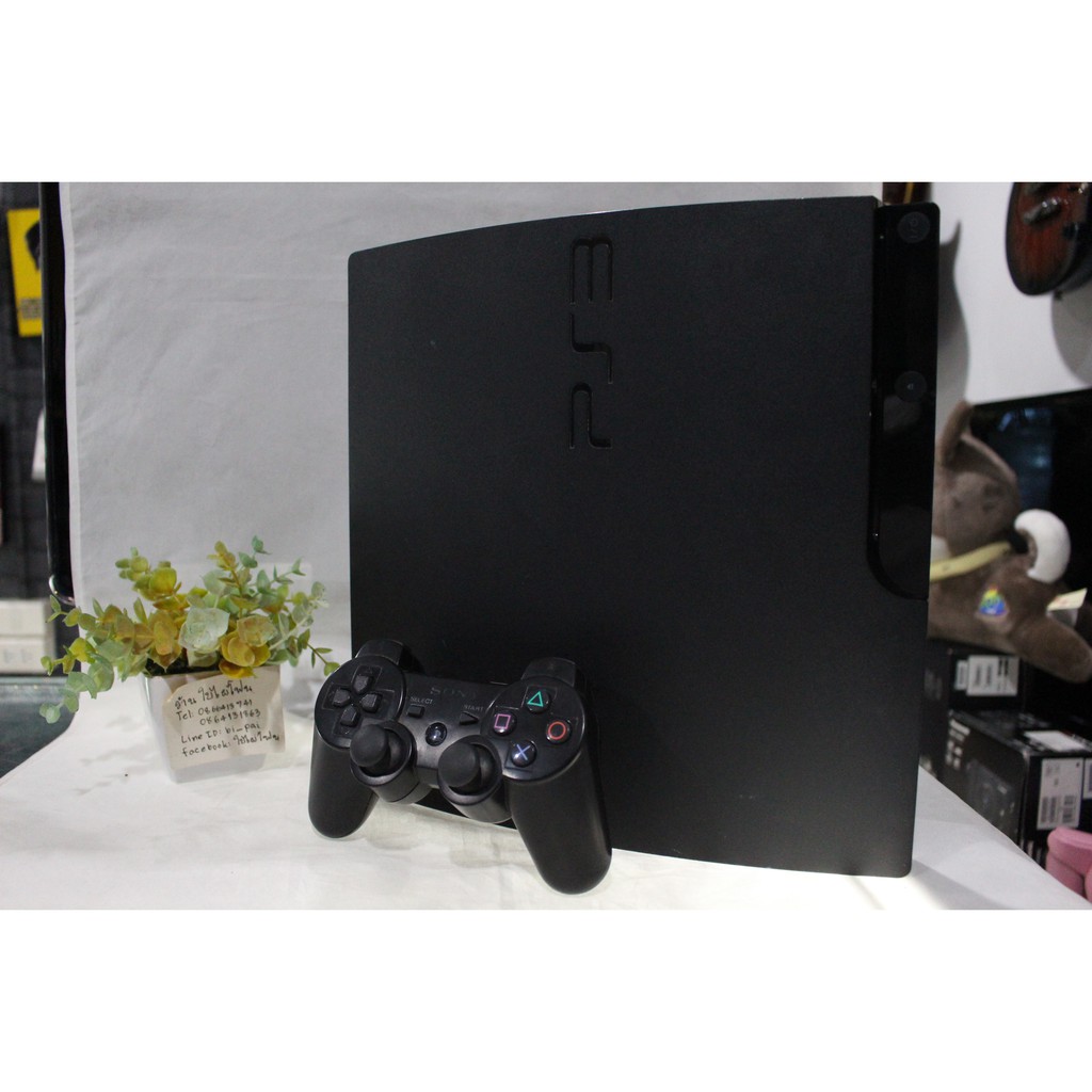 PS3 Slim 150GB CECH-3006A สีดำ เล่นแผ่นแท้ มือสอง