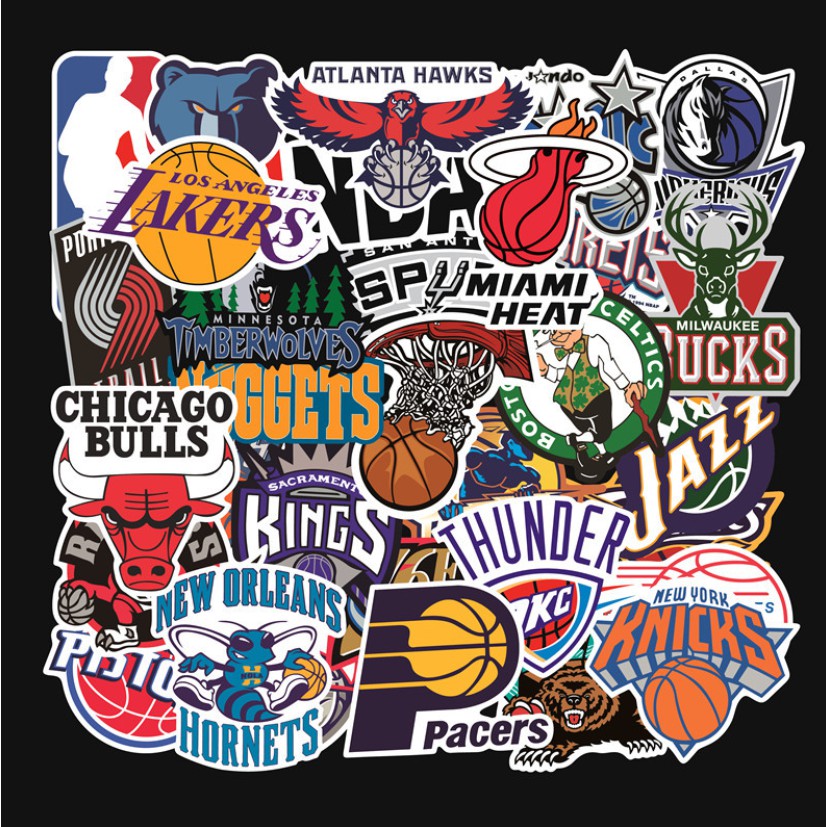 สติ๊กเกอร์บาสเกตบอลNBA 50ชิ้น