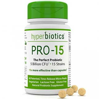 มั่นใจ คุณภาพ Hyperbiotics Pro-15 Probiotics จุลินทรีย์เพื่อสุขภาพจำนวน 60 เม็ด ผลิตภัณฑ์อาหารเสริม