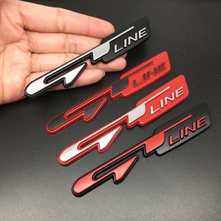 จัดแต่งทรงผมรถโลหะ GT line รถป้ายสัญลักษณ์ด้านหลังสติกเกอร์ห…