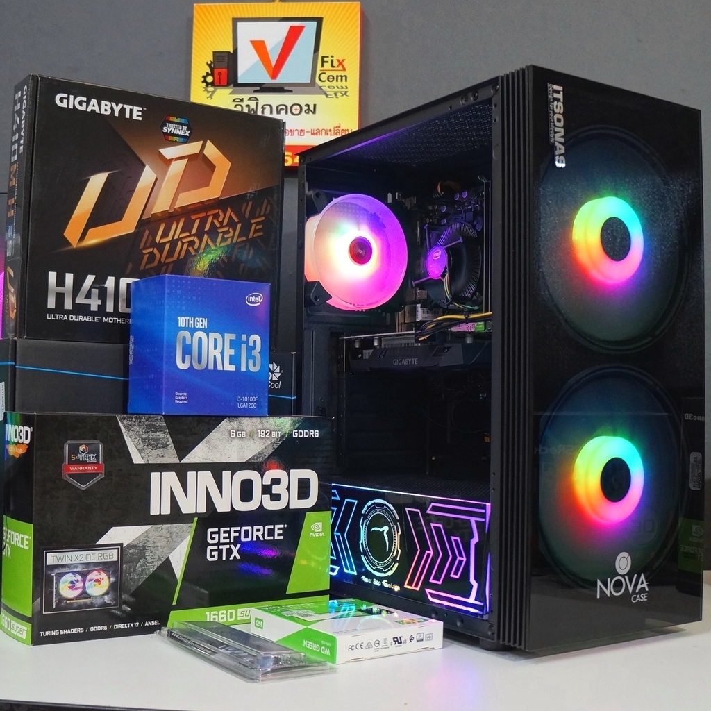 คอมพิวเตอร์ i3 10105F intel Nvidia เลือกการ์ดจอ เลือกเคสได้ครับ