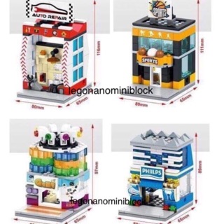 Legonano เลโก้ นาโน lego nano nanoblock ร้านค้า ministreet set4กล่อง