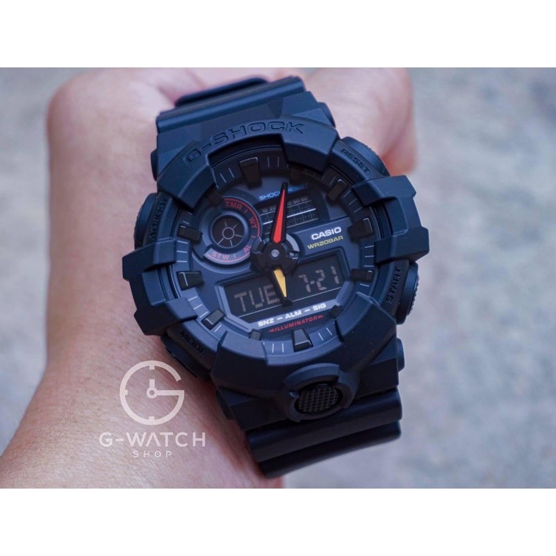 [สินค้าหมดครับ] CASIO G-SHOCK BLACK × MULTI COLOR ACCENT NEON TOKYO GA-700BMC-1#ใส่ก่อนหล่อก่อนเท่ก่
